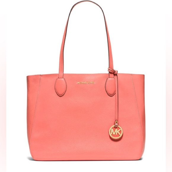 Michael Kors Reversible Tote Bag, Pink Grapefruit/Gold - Picture 1 of 9